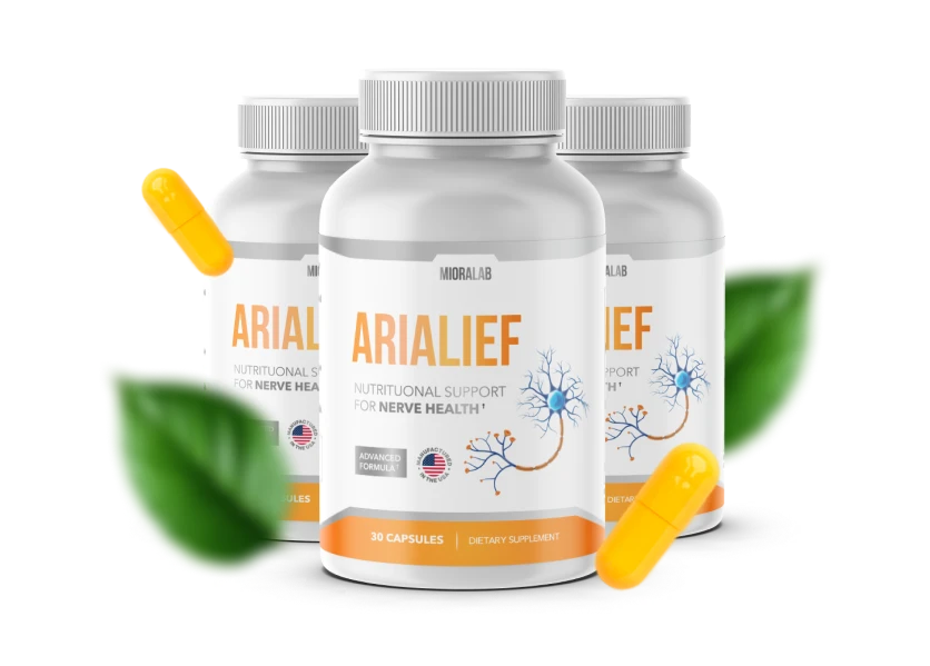 Arialief nerve support supplement bottle